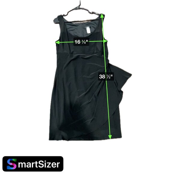 MSK Little Black Dress Draped Side Detail Ruching Size 14 - Picture 8 of 8